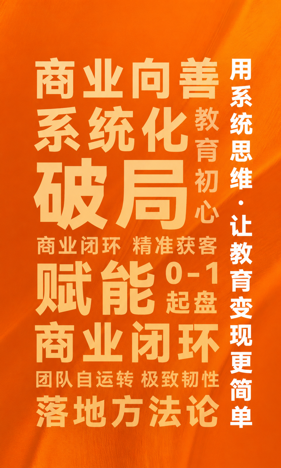 橙色品牌文字海报